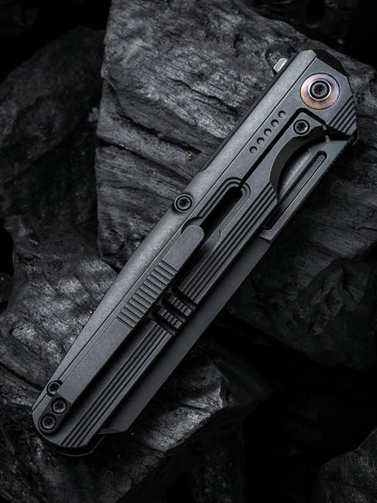 WE Reiver Limited Edition 3.97" CPM S35VN Black Titanium Folding Knife WE16020-2