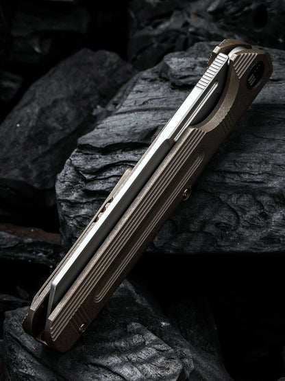 WE Reiver Limited Edition 3.97" CPM S35VN Bronze Titanium Folding Knife WE16020-3