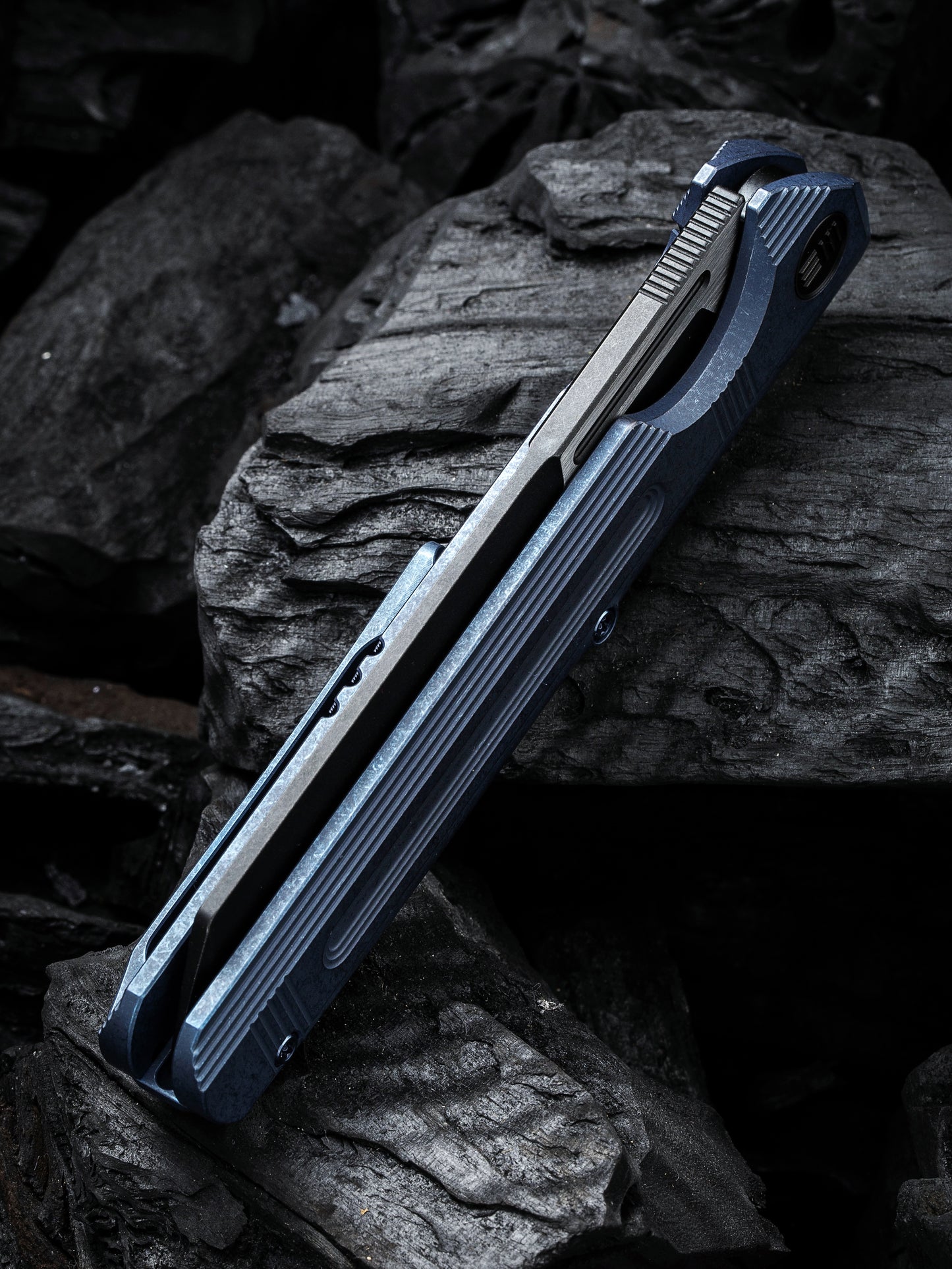 WE Reiver Limited Edition 3.97" CPM S35VN Blue/Black Titanium Folding Knife WE16020-4