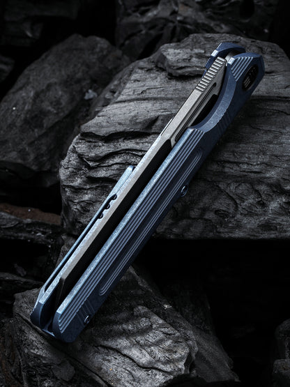 WE Reiver Limited Edition 3.97" CPM S35VN Blue/Black Titanium Folding Knife WE16020-4