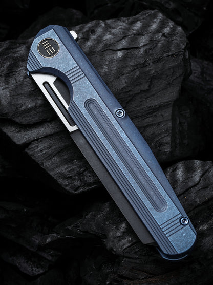 WE Reiver Limited Edition 3.97" CPM S35VN Blue/Black Titanium Folding Knife WE16020-4