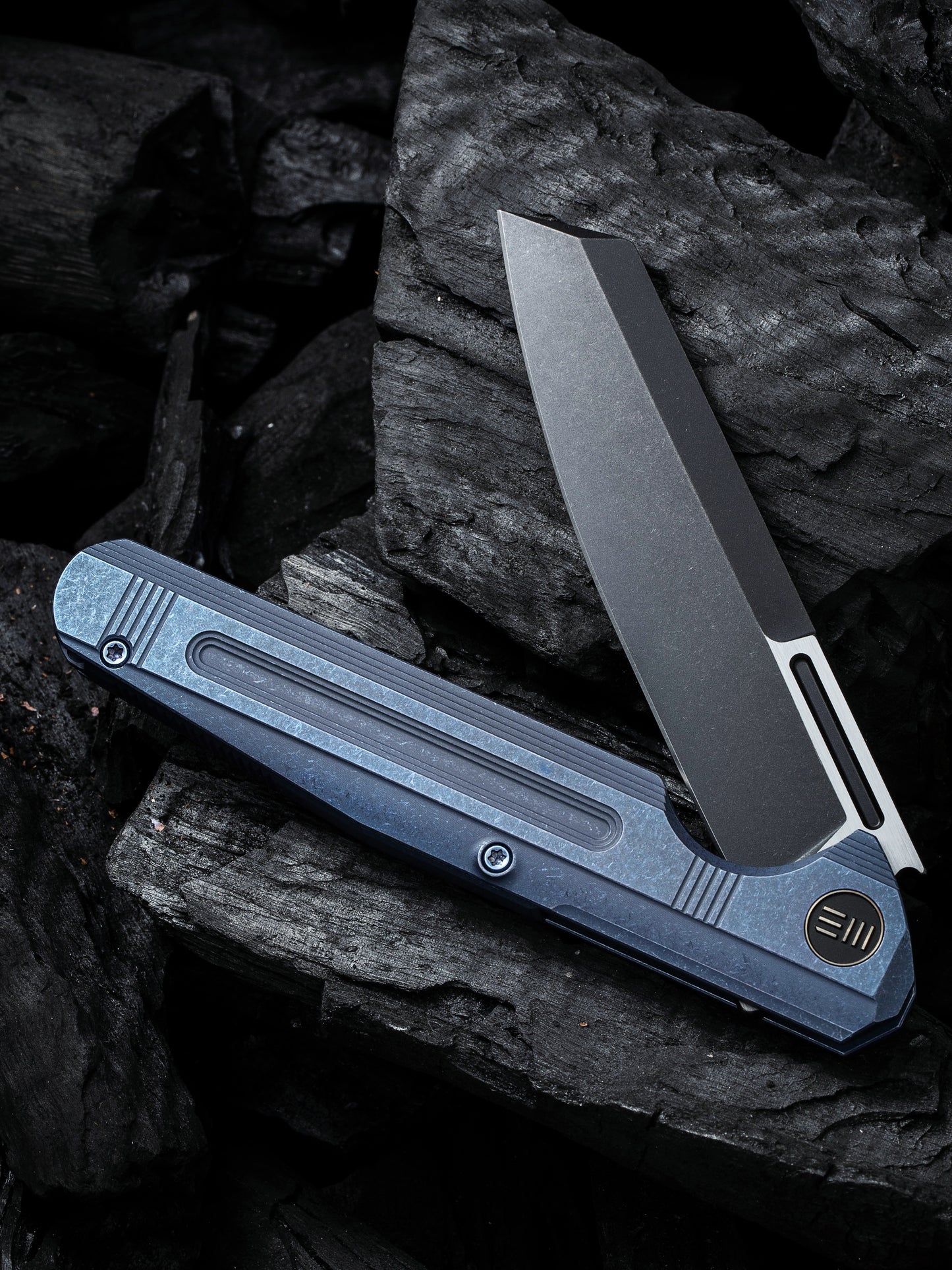 WE Reiver Limited Edition 3.97" CPM S35VN Blue/Black Titanium Folding Knife WE16020-4