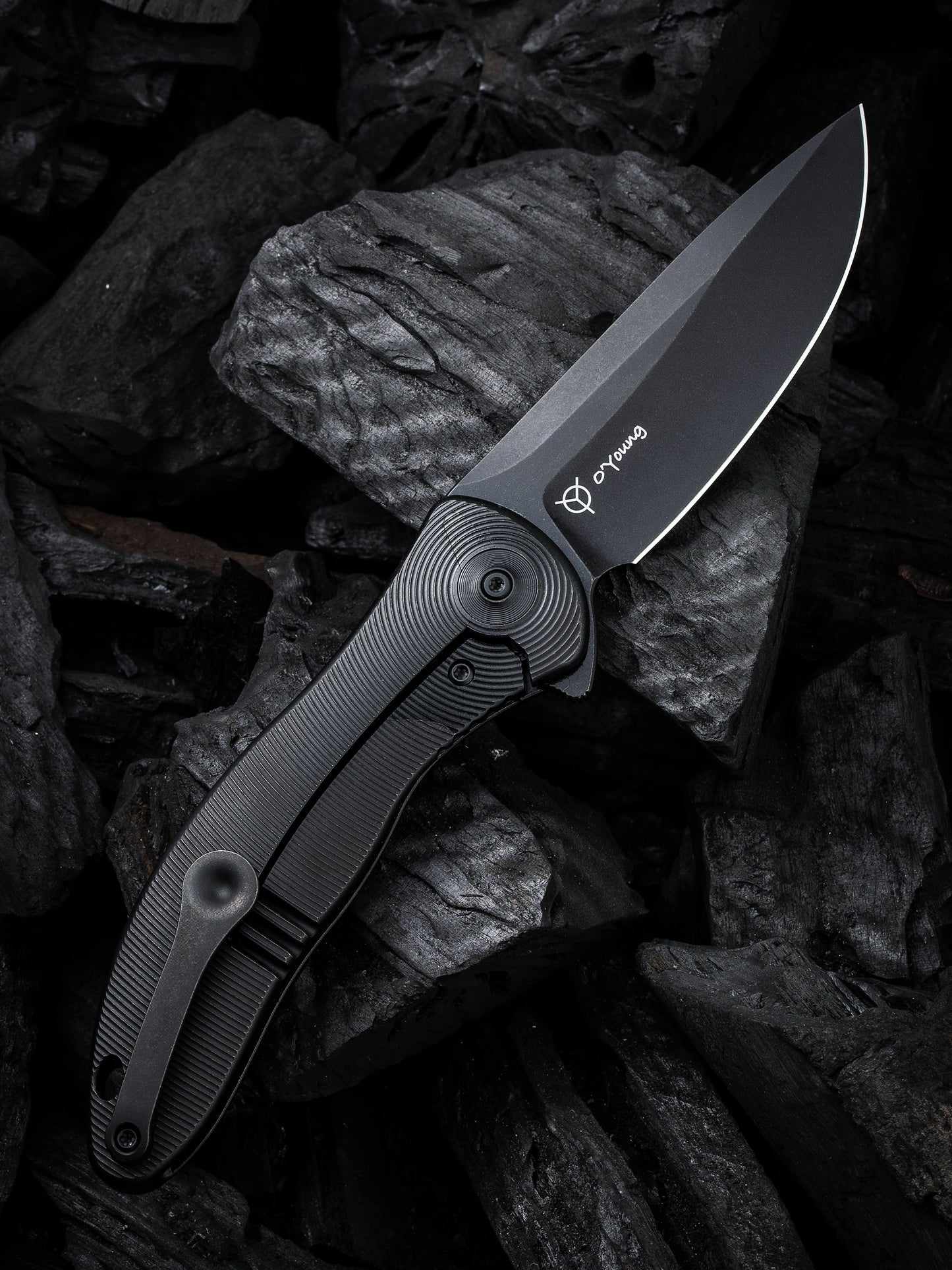 WE Synergy 2v2 3.49" CPM 20CV Black Titanium Folding Knife WE18046D-3