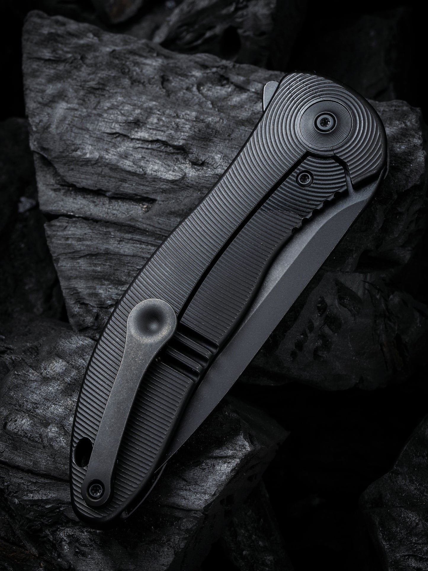 WE Synergy 2v2 3.49" CPM 20CV Black Titanium Folding Knife WE18046D-3