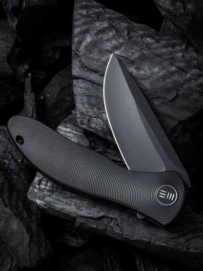 WE Synergy 2v2 3.49" CPM 20CV Black Titanium Folding Knife WE18046D-3