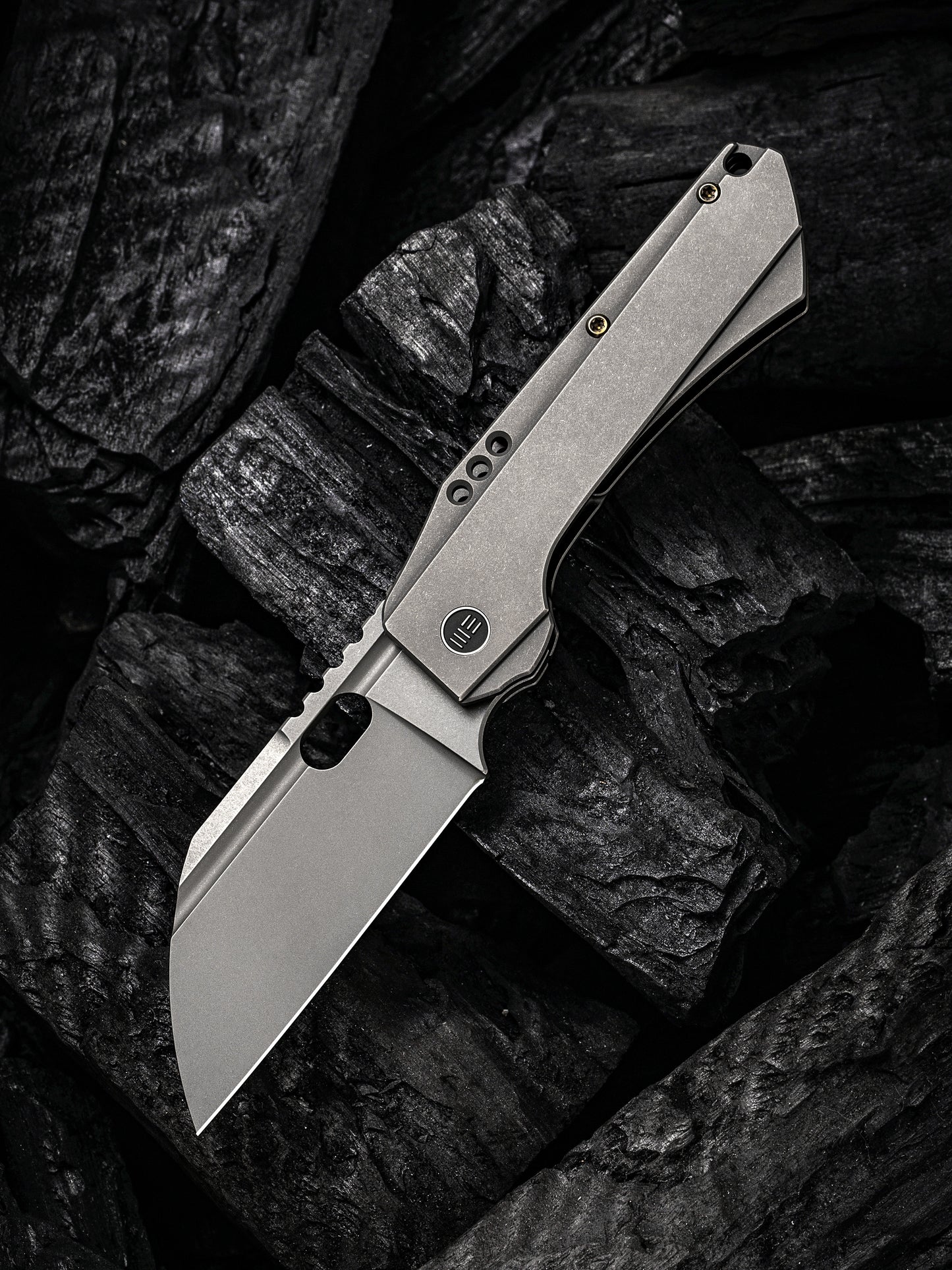 WE Knife Roxi 3 3.14" CPM S35VN Gray Titanium Folding Knife WE19072-1