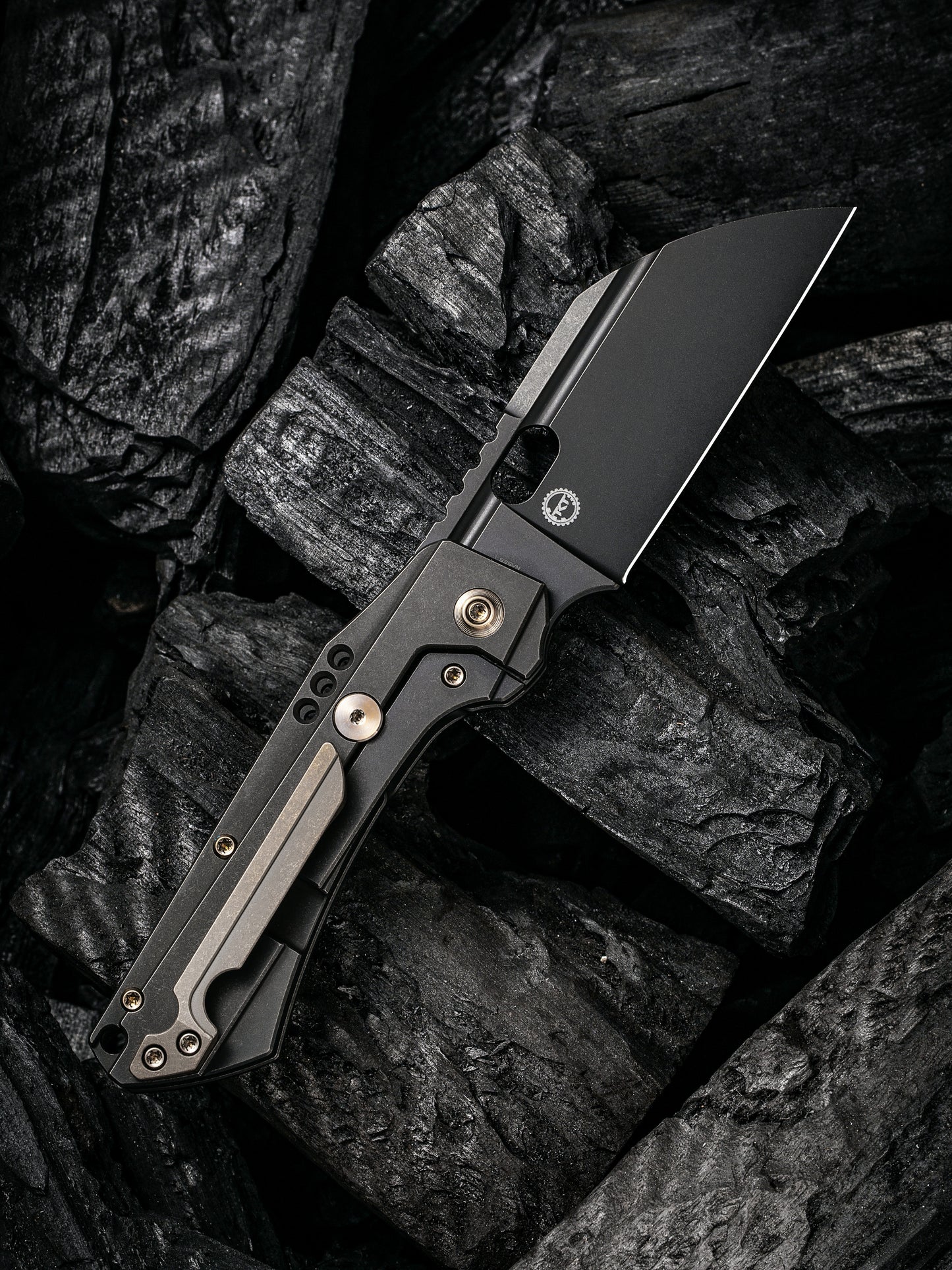 WE Knife Roxi 3 3.14" CPM S35VN Black Titanium Folding Knife WE19072-2