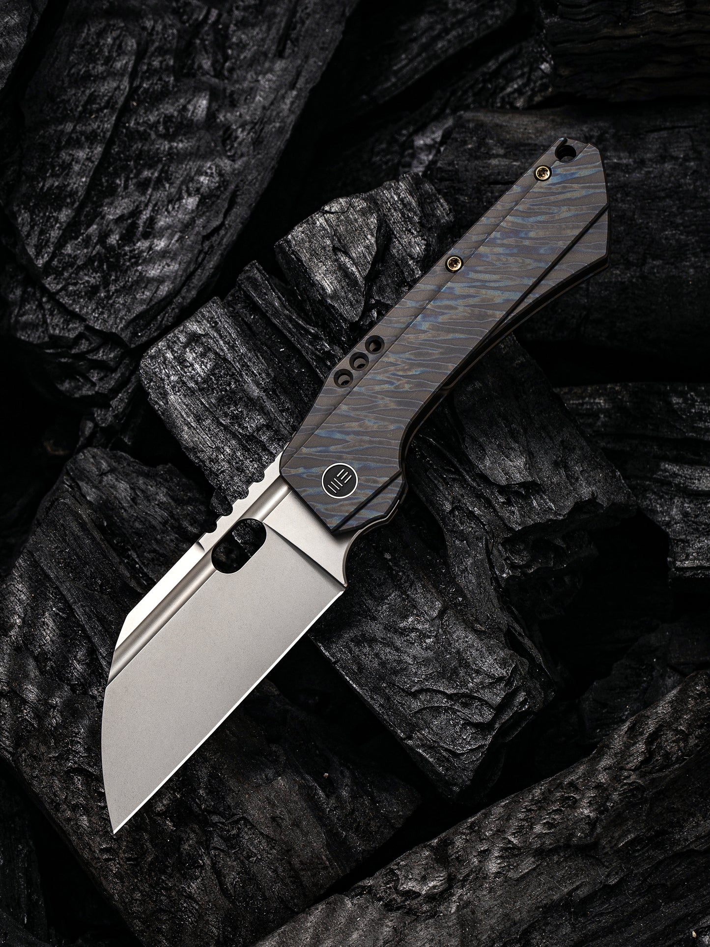 WE Knife Roxi 3 3.14" CPM S35VN Flamed Titanium Folding Knife WE19072-3