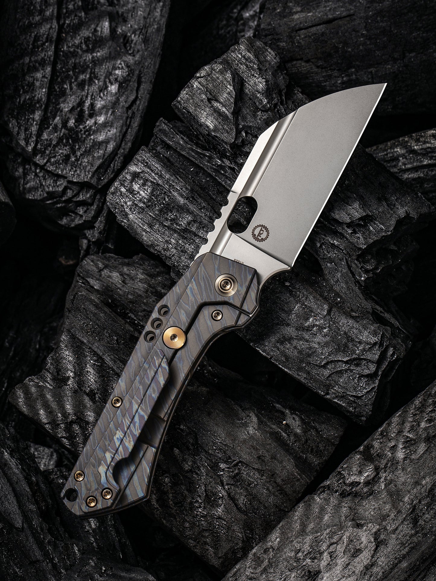 WE Knife Roxi 3 3.14" CPM S35VN Flamed Titanium Folding Knife WE19072-3