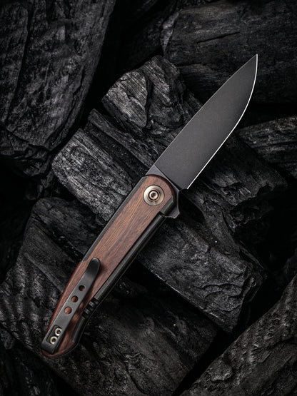 WE Knife Smooth Sentinel 2.97" CPM 20CV Cuibourtia Wood Titanium Folding Knife WE20043-3