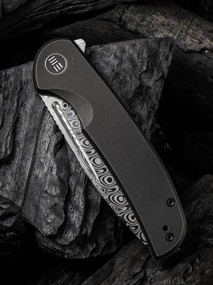 WE Knife Beacon 3.48" Damasteel Hakkapella Damascus Titanium Folding Knife WE20061B-DS1