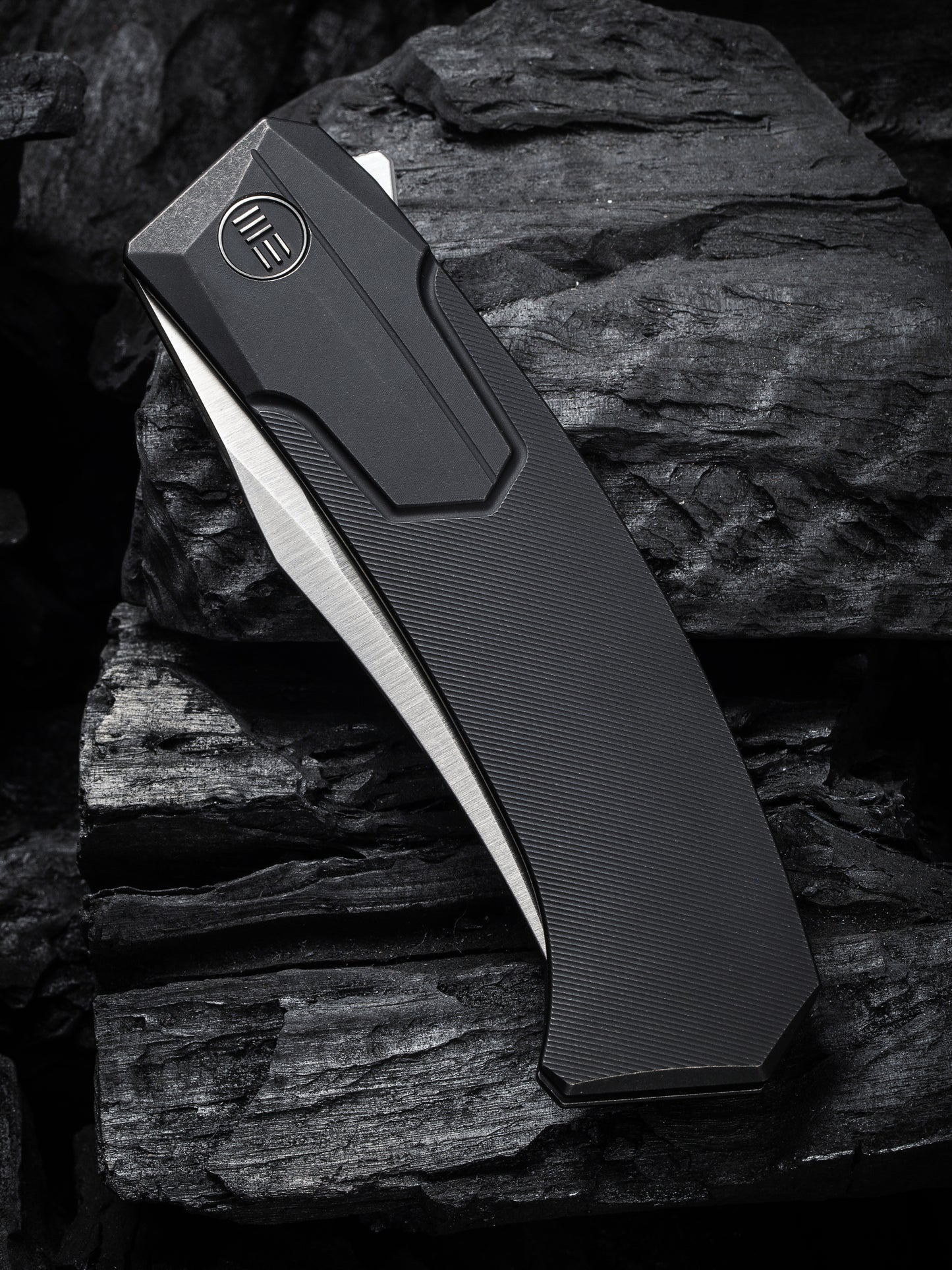 WE Knife Shuddan 3.48" CPM 20CV Black Titanium Folding Knife by Rafal Brzeski WE21015-1