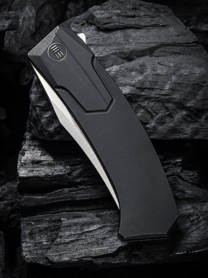 WE Knife Shuddan 3.48" CPM 20CV Black Titanium Folding Knife by Rafal Brzeski WE21015-1