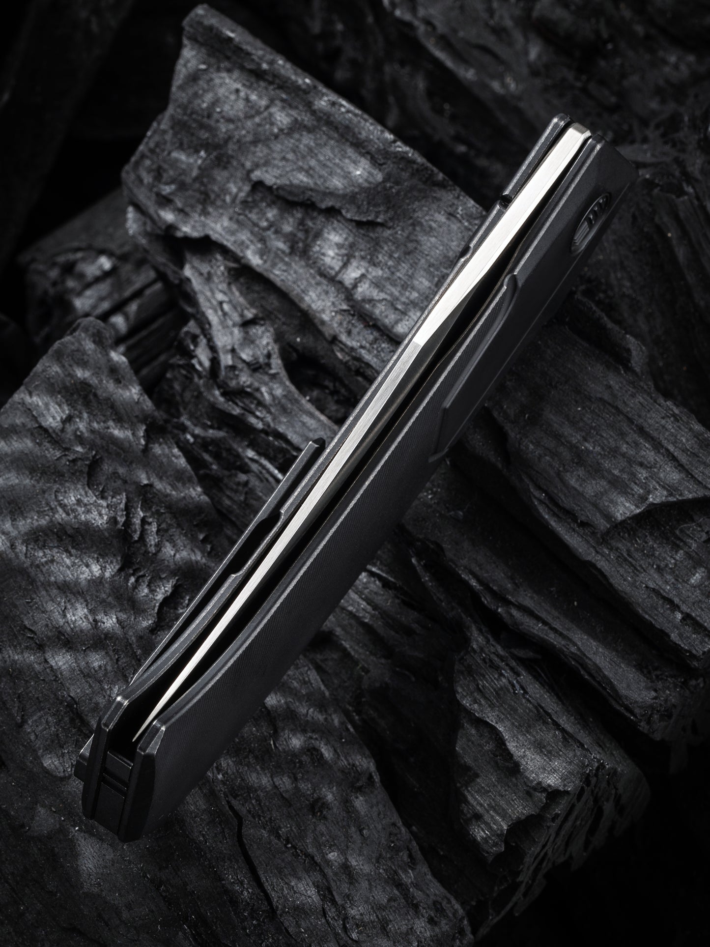 WE Knife Shuddan 3.48" CPM 20CV Black Titanium Folding Knife by Rafal Brzeski WE21015-1
