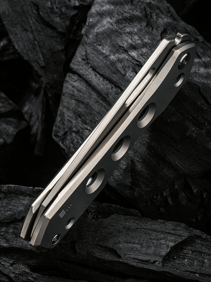 WE Snecx Vision R 3.54" CPM 20CV Gray Titanium Superlock Folding Knife WE21031-1