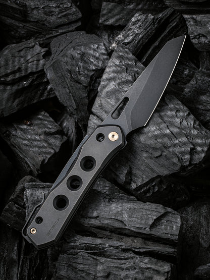WE Snecx Vision R 3.54" CPM 20CV Black Titanium Superlock Folding Knife WE21031-2