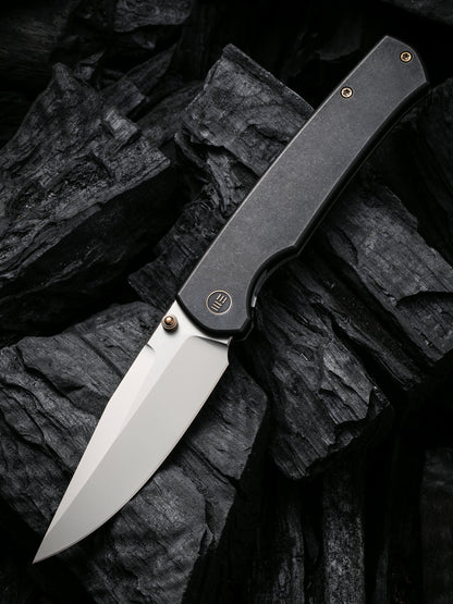 WE Evoke 3.48" CPM 20CV Black Titanium Folding Knife by Ray Laconico WE21046-1