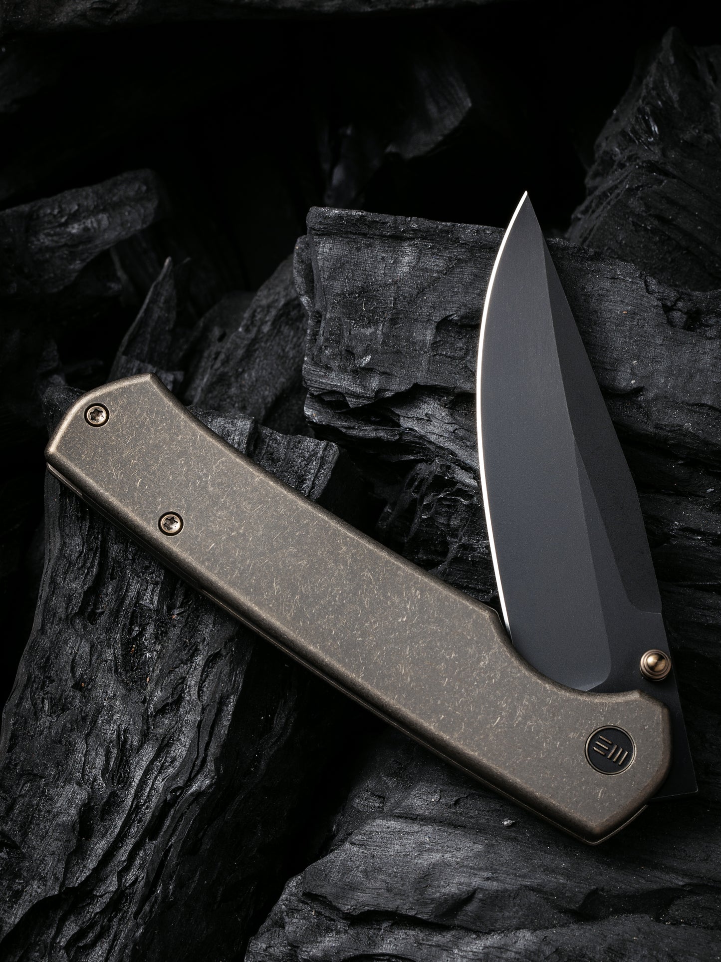 WE Evoke 3.48" CPM 20CV Bronze Titanium Folding Knife by Ray Laconico WE21046-2