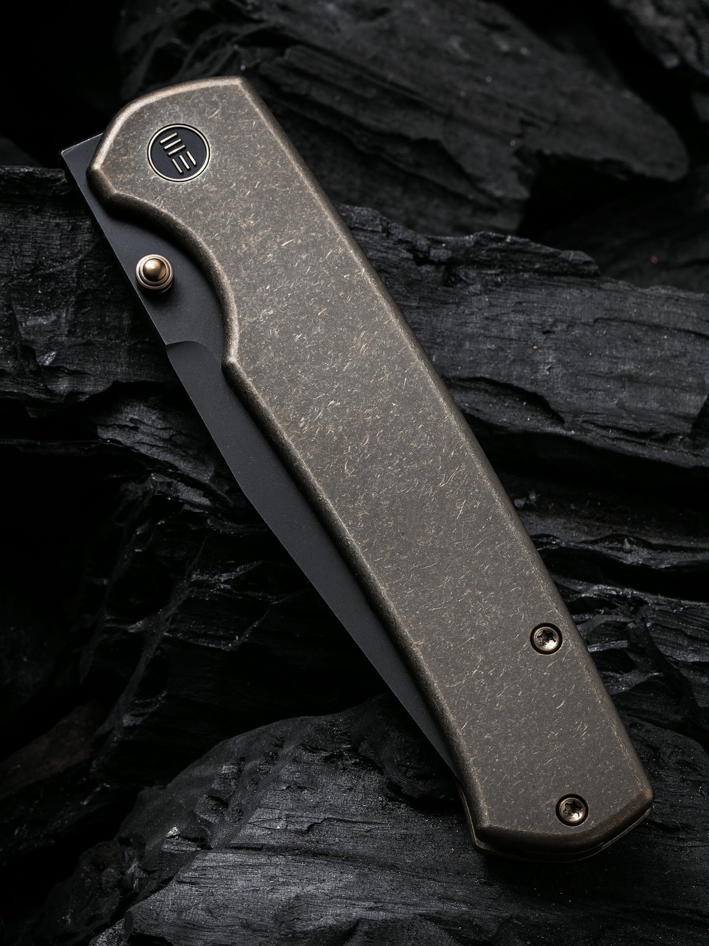 WE Evoke 3.48" CPM 20CV Bronze Titanium Folding Knife by Ray Laconico WE21046-2