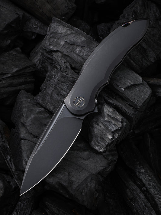 WE Makani Limited Edition 3.61" CPM 20CV Black/Black Titanium Folding Knife by Anton Tkachenko WE21048-1
