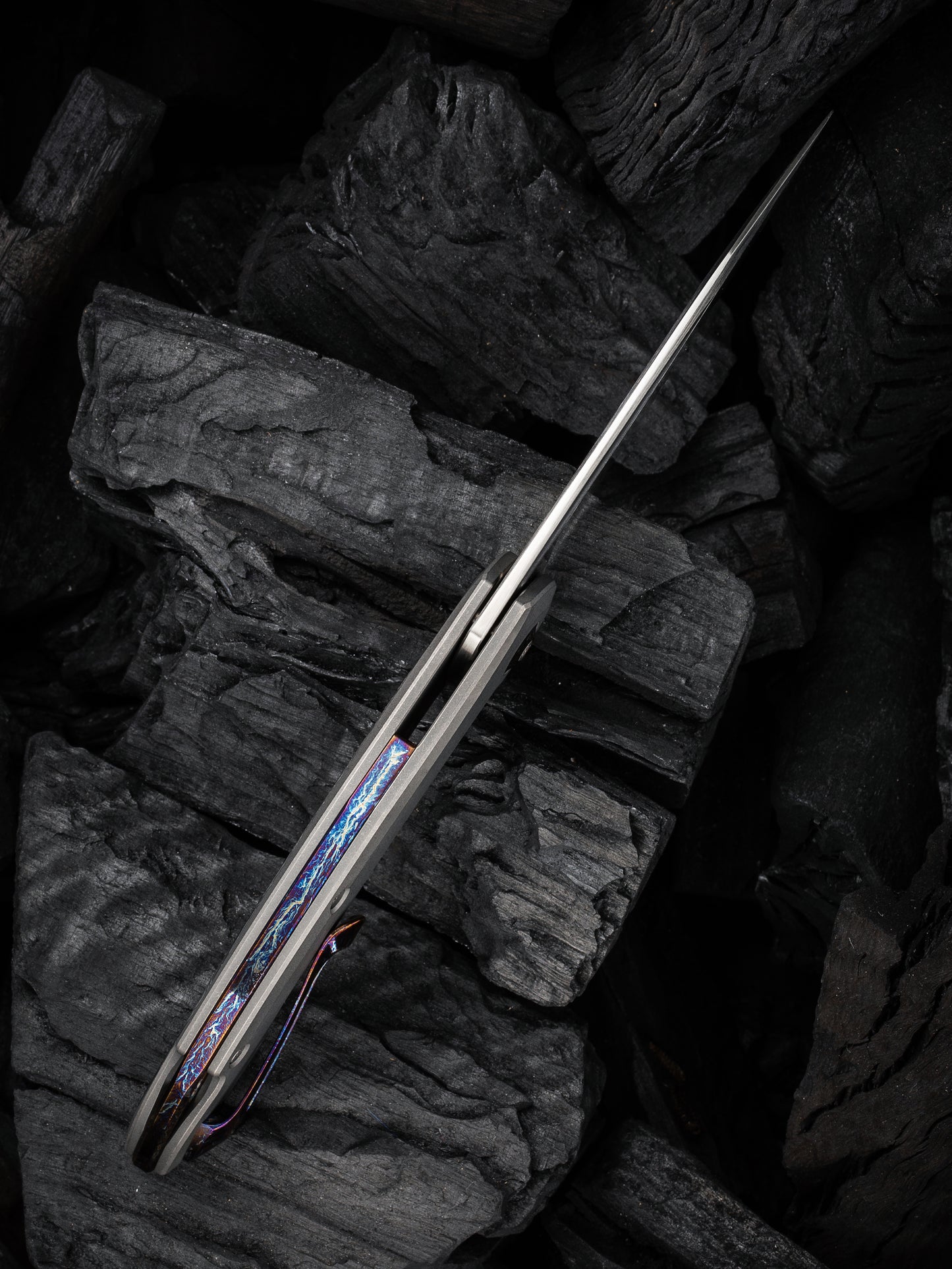 WE Makani Limited Edition 3.61" CPM 20CV Titanium Folding Knife by Anton Tkachenko WE21048-2