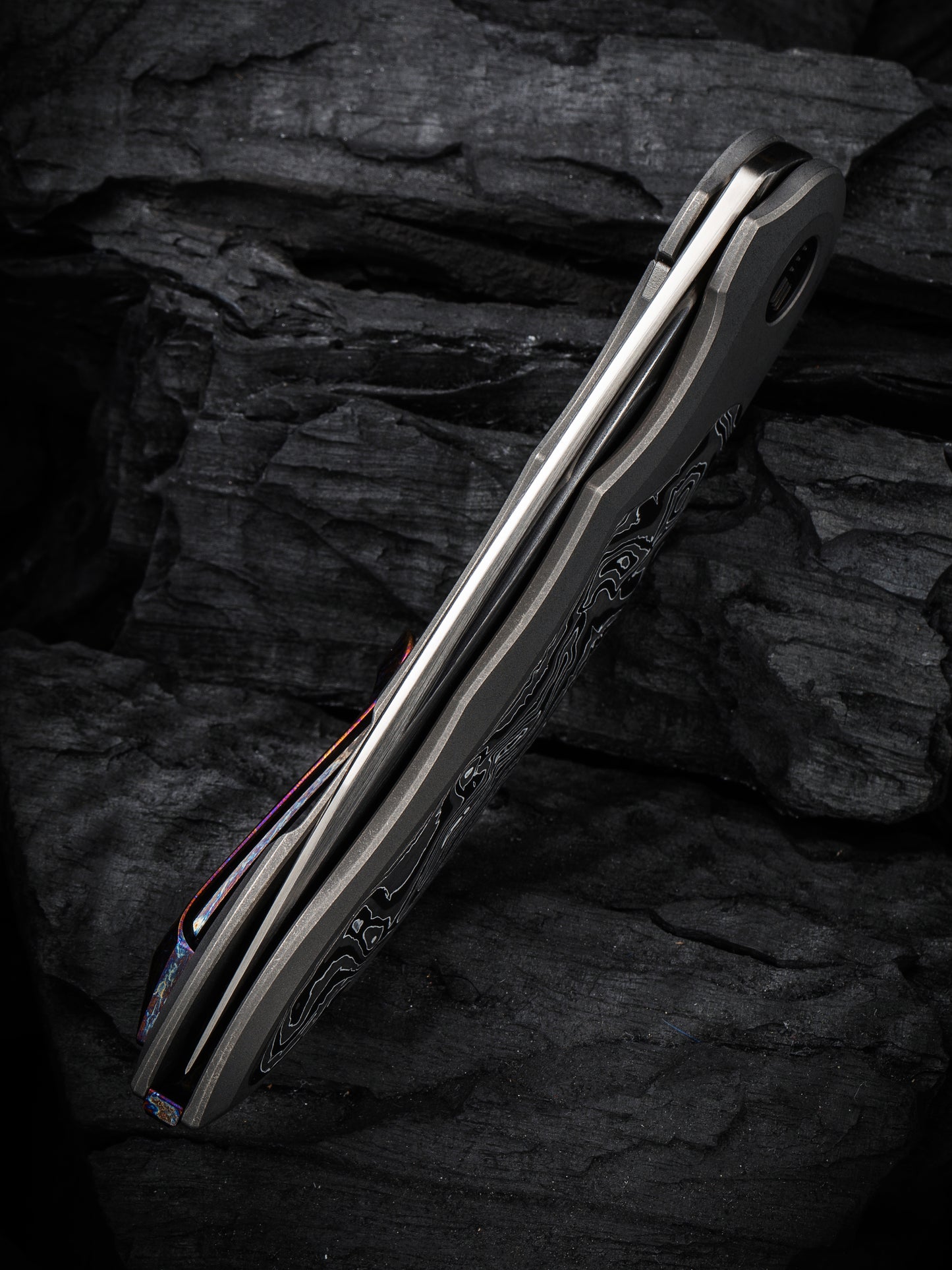 WE Makani Limited Edition 3.61" CPM 20CV Titanium Aluminum Foil Carbon Fiber Folding Knife by Anton Tkachenko WE21048B-2
