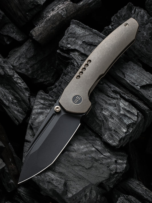 WE Trogon 3.2" CPM 20CV Black/Bronze Titanium Folding Knife by Brian Brown WE22002-2