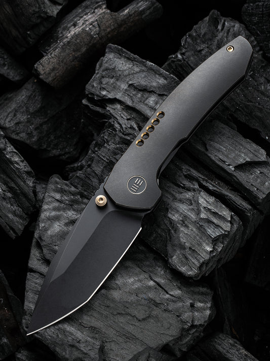 WE Trogon 3.2" CPM 20CV Black/Black Titanium Folding Knife by Brian Brown WE22002B-2