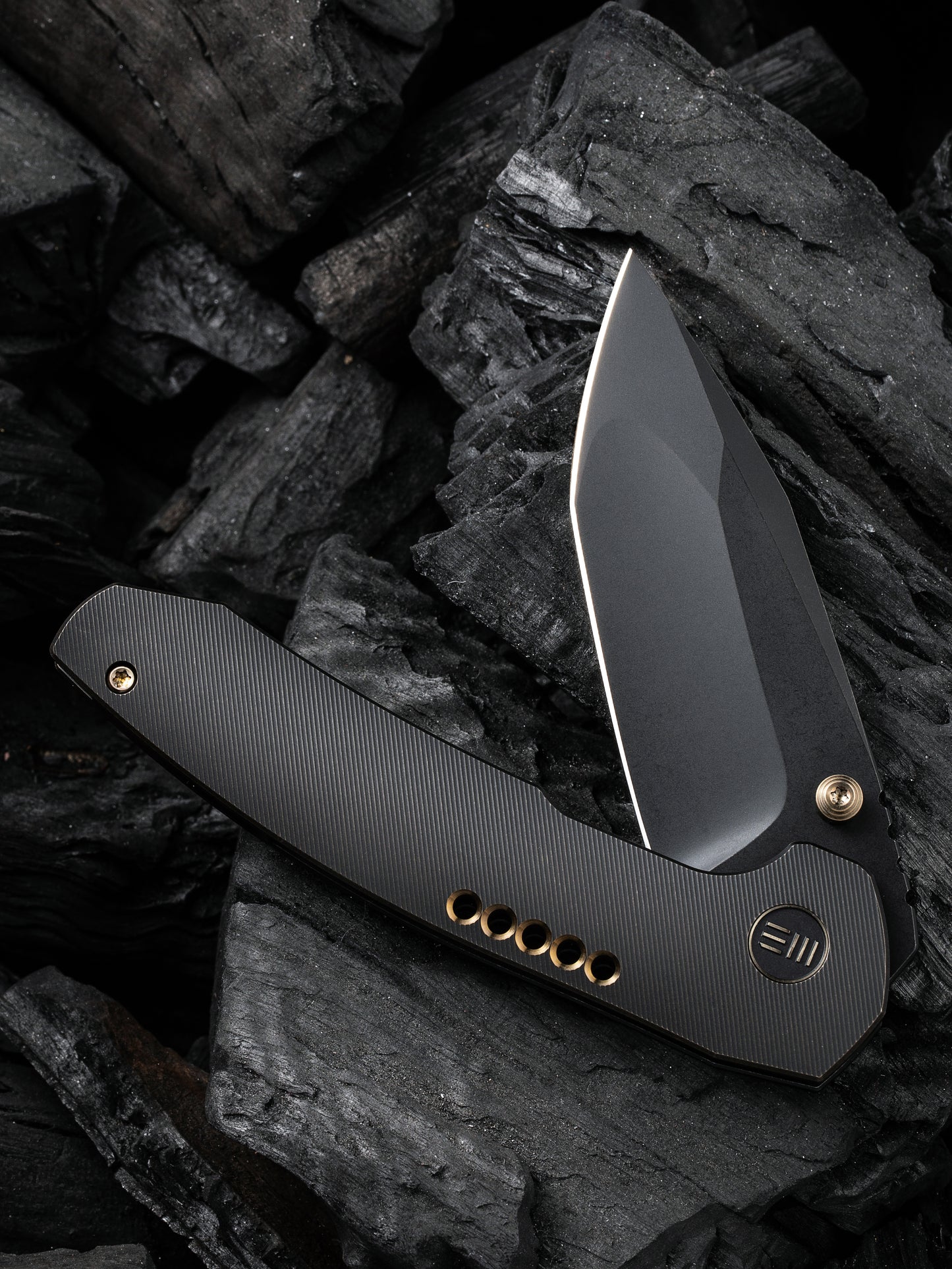 WE Trogon 3.2" CPM 20CV Black/Black Titanium Folding Knife by Brian Brown WE22002B-2