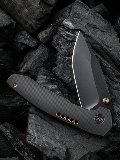 WE Trogon 3.2" CPM 20CV Black/Black Titanium Folding Knife by Brian Brown WE22002B-2