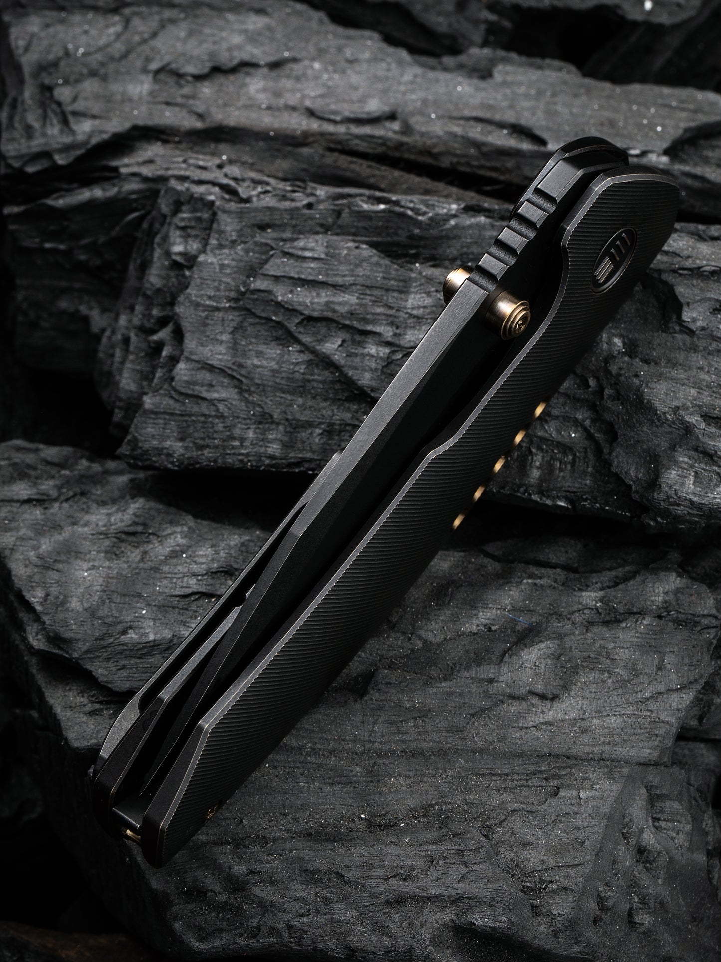 WE Trogon 3.2" CPM 20CV Black/Black Titanium Folding Knife by Brian Brown WE22002B-2