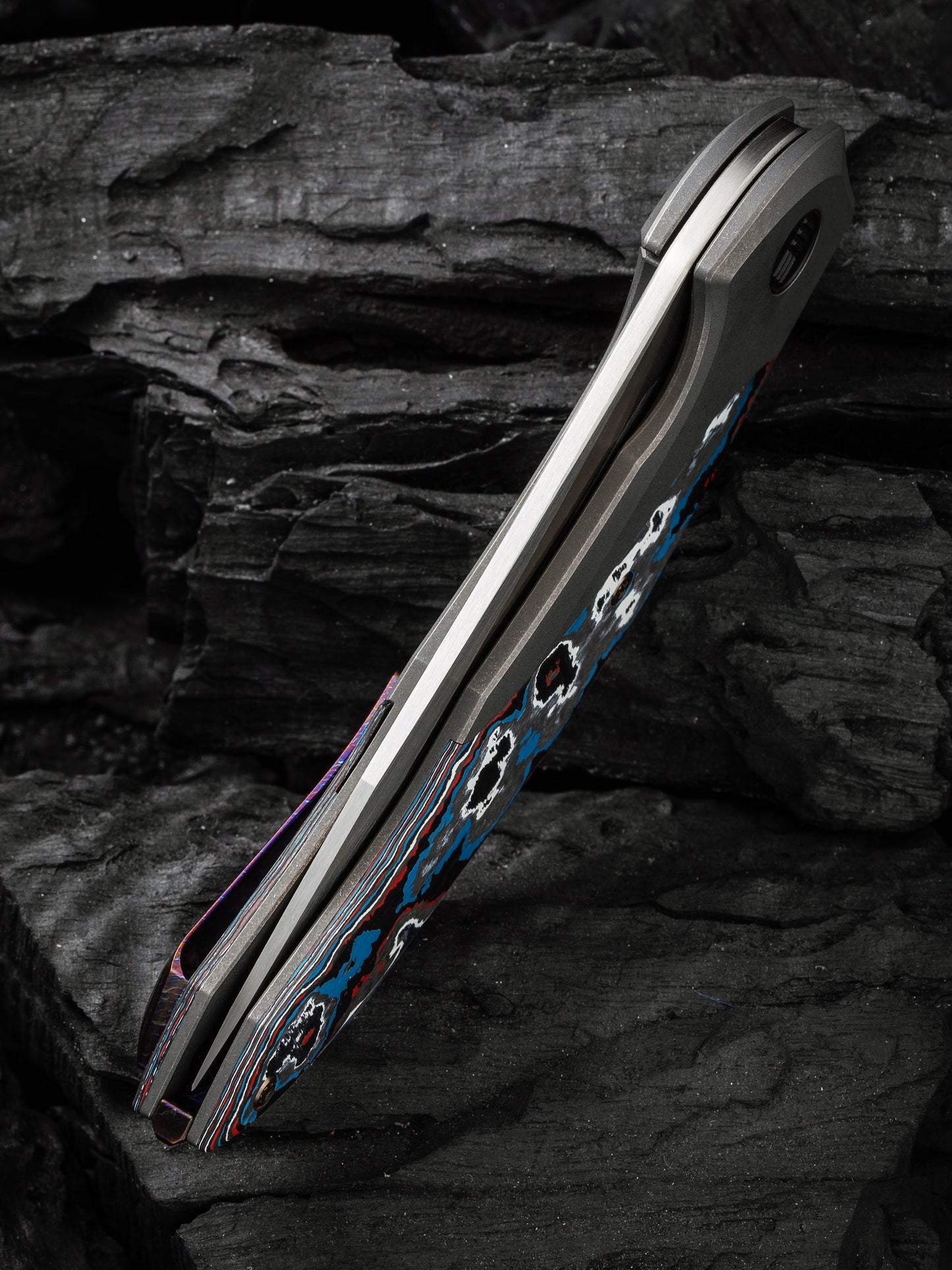 WE Merata Limited Edition 3.68" CPM 20CV Nebula Fat Carbon Fiber Titanium Folding Knife by Anton Tkachenko WE22008B-2