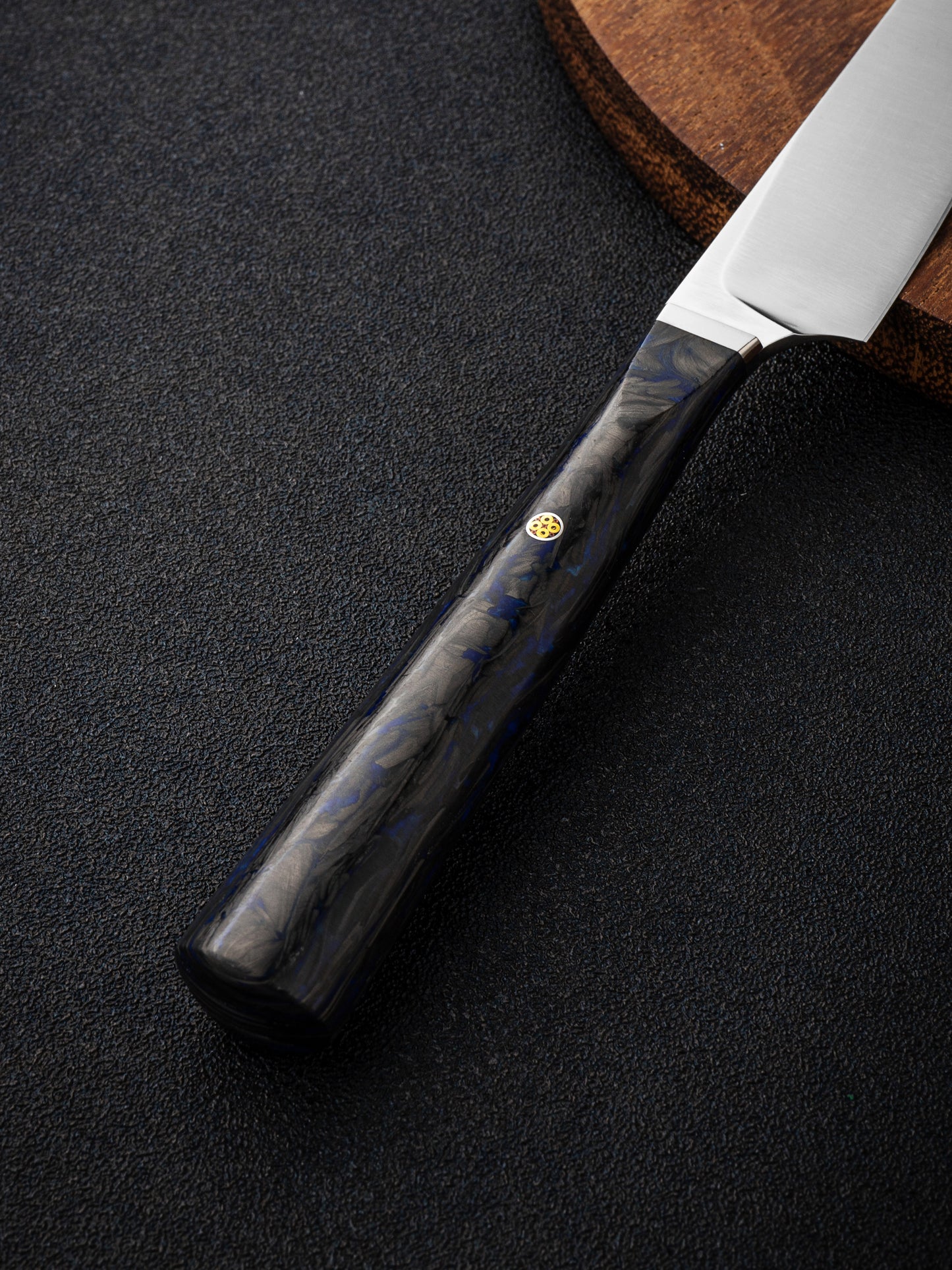 WE Knife Yakula 4.39" CPM S35VN Blue Carbon Fiber Titanium Bolster Kitchen Knife 2013A