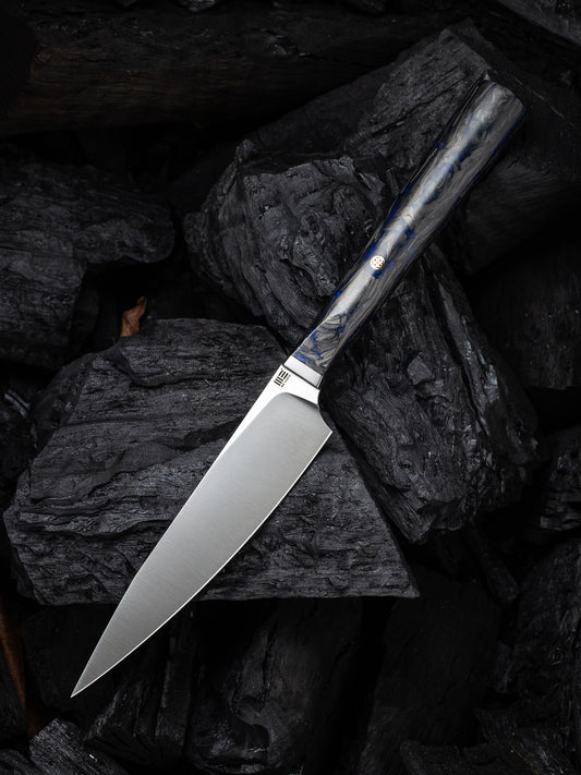 WE Knife Yakula 4.39" CPM S35VN Blue Carbon Fiber Titanium Bolster Kitchen Knife 2013A