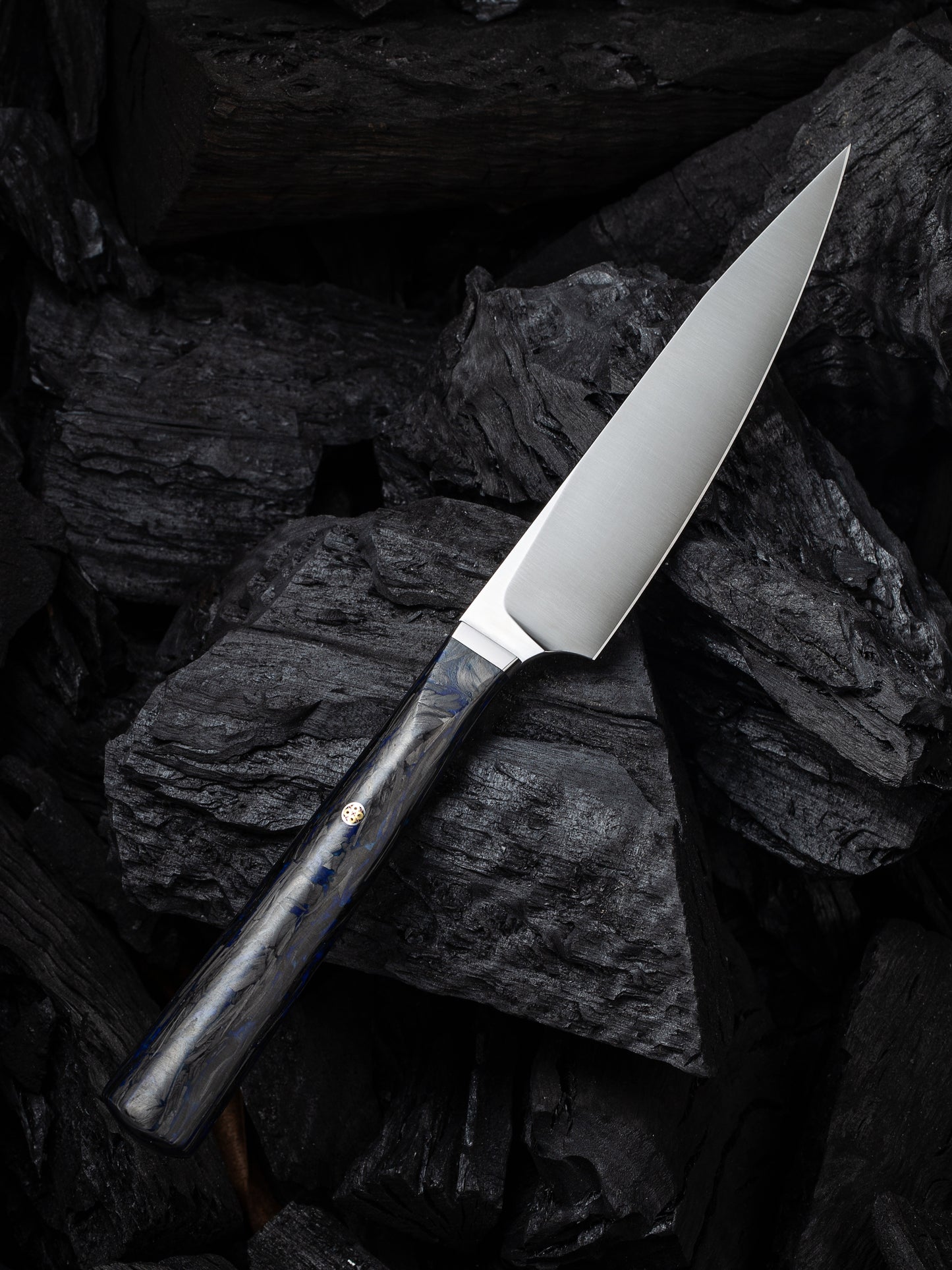 WE Knife Yakula 4.39" CPM S35VN Blue Carbon Fiber Titanium Bolster Kitchen Knife 2013A