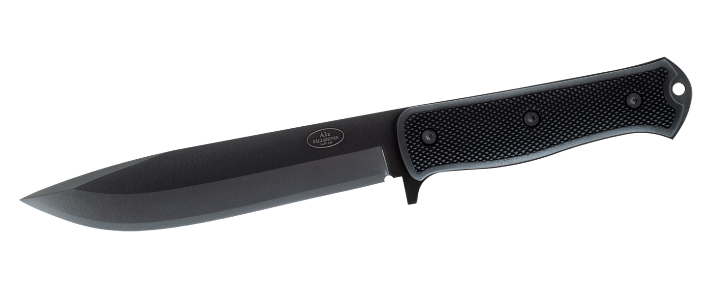 Fallkniven A1xb Black 6.34" Lam.CoS Fixed Blade Knife with Zytel Sheath