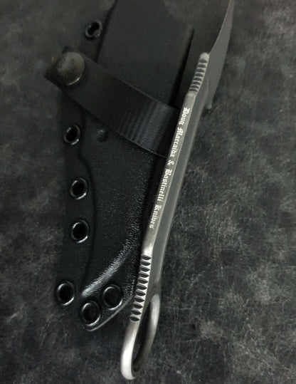 Bastinelli Anomaly 2.25" N690Co Dark Stonewashed Reverse Karambit Fixed Blade Knife