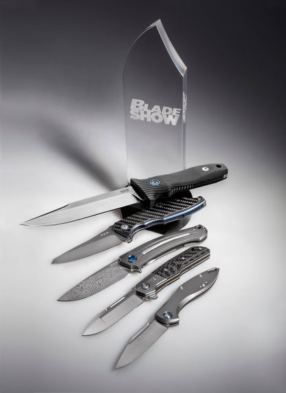 MKM Arvenis 3.35" PVD M390 Marbled Carbon Fiber Folding Knife - Lucas Burnley Design