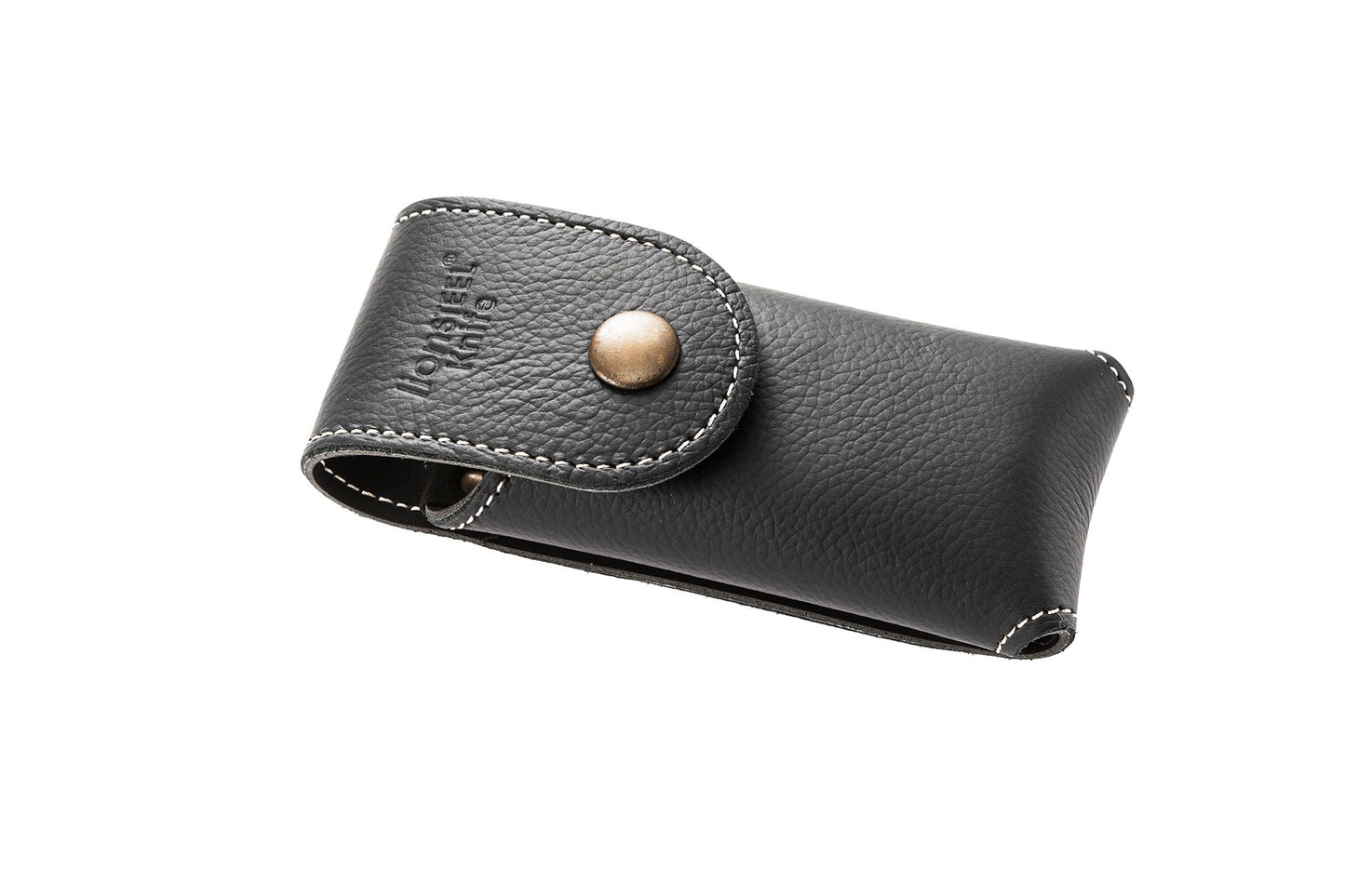 LionSteel Large Black Leather Folding Knife Pouch/Sheath 120x45x20 mm