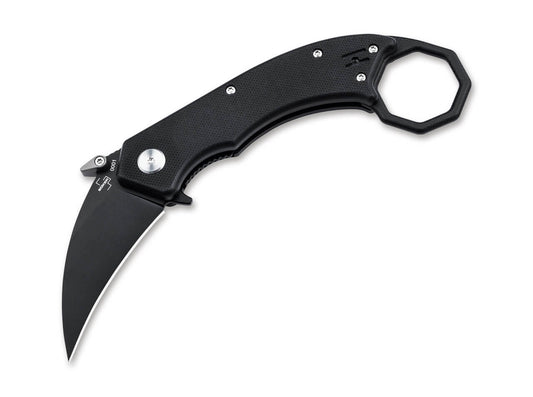 Boker Plus HEL Karambit 2.4" 154CM Black G10 Folding Knife by Alessandra De Santis 01BO515