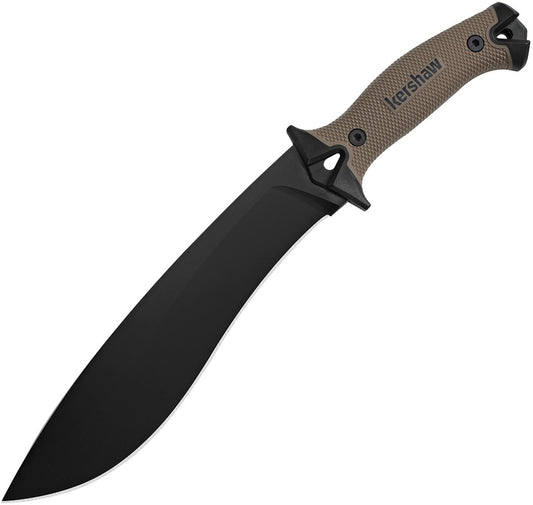 Kershaw Camp 10 Tan High Carbon 65Mn Survival Fixed Blade Knife