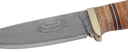 Fallkniven NL5cxL Northern Light 'Idun' 3.94" Cowry X Damascus Fixed Blade Knife