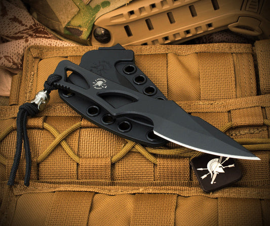 Spartan Blades Enyo 2.7" AUS-8A Field Grade Black Fixed Blade Knife