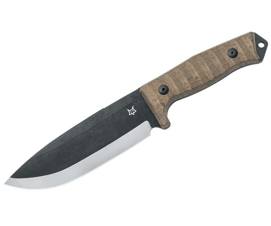 Fox Bushman 6.3" D2 Black Stonewash OD Green Fixed Blade Knife FX-609 OD