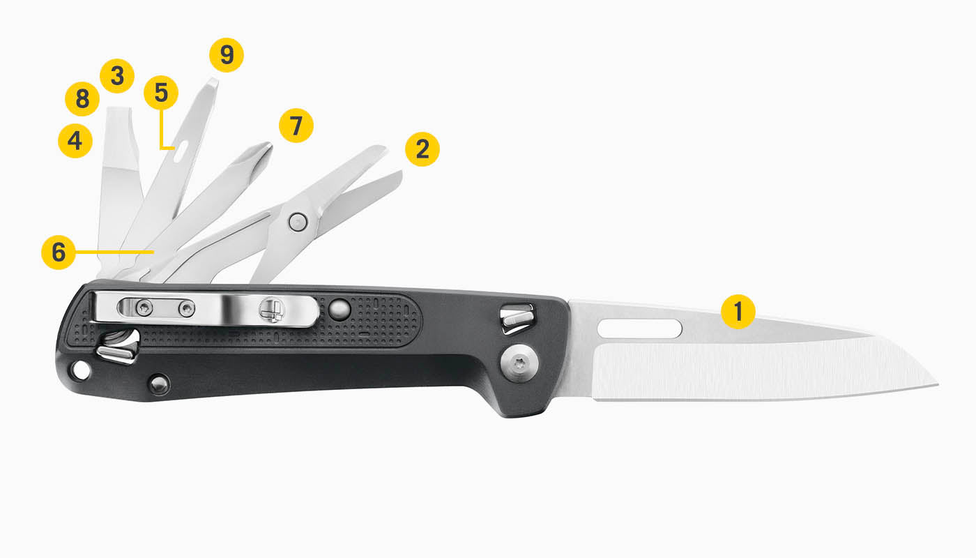 Leatherman Free K4 4.5" Magnetic Locking Multi Tool Folding Knife