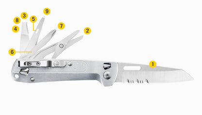 Leatherman Free K4X 4.5" Magnetic Locking Multi Tool Folding Knife