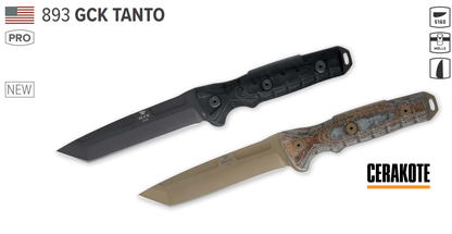 Buck GCK Tanto 5.5" 5160 Coyote Tan Cerakote Micarta Fixed Blade Knife with MOLLE Sheath 0893BRS1-B
