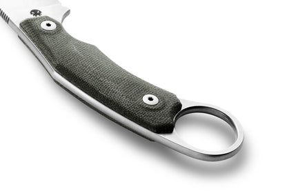 LionSteel H1 2.95" M390 Green Canvas Micarta Fixed Blade Knife