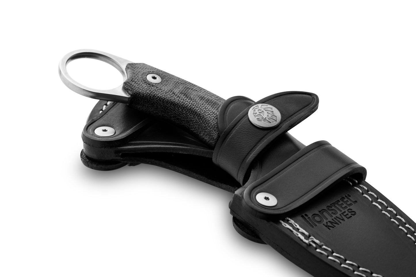 LionSteel H1 2.95" M390 Black G10 Fixed Blade Knife