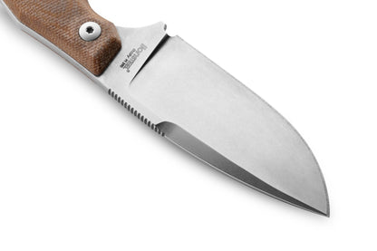 LionSteel H2 2.95" M390 Natural Canvas Micarta Fixed Blade Knife